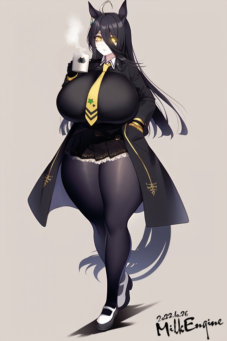 デカフェ #マンハッタンカフェ(ウマ娘) #ウマ娘プリティーダービー #爆乳 #むちむち #黒スト https://t.co/YT6a5zbWXD 