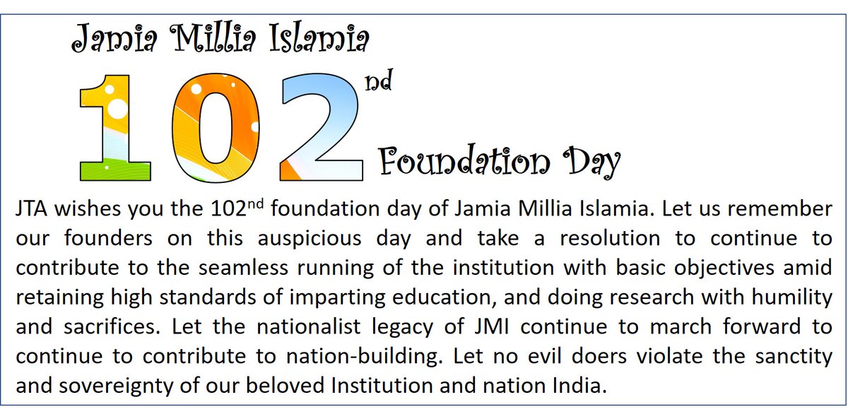 Jamia Teachers Association (JTA) tweet media