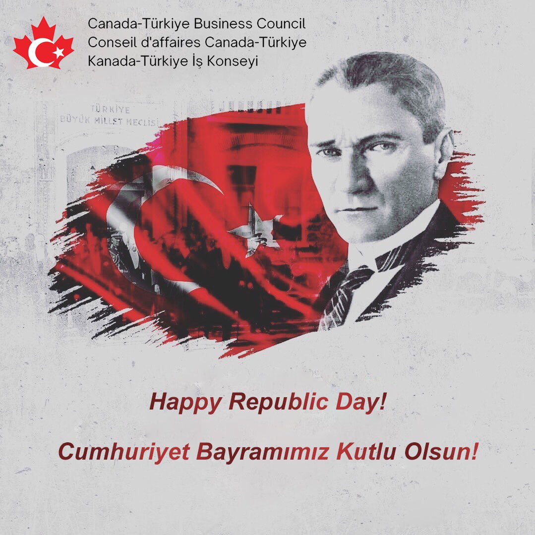 CanadaTurkiyeBC's tweet photo. We mark the 99th anniversary of the republic of Türkiye. Happy Republic Day! 

Türkiye Cumhuriyeti'nin 99. yıl dönümünü kutluyoruz. 29 Ekim Cumhuriyet Bayramımız kutlu olsun!

Nous célébrons le 99e anniversaire de la République de Türkiye. Bonne fête de la république! https://t.co/N3PIb0fMzt