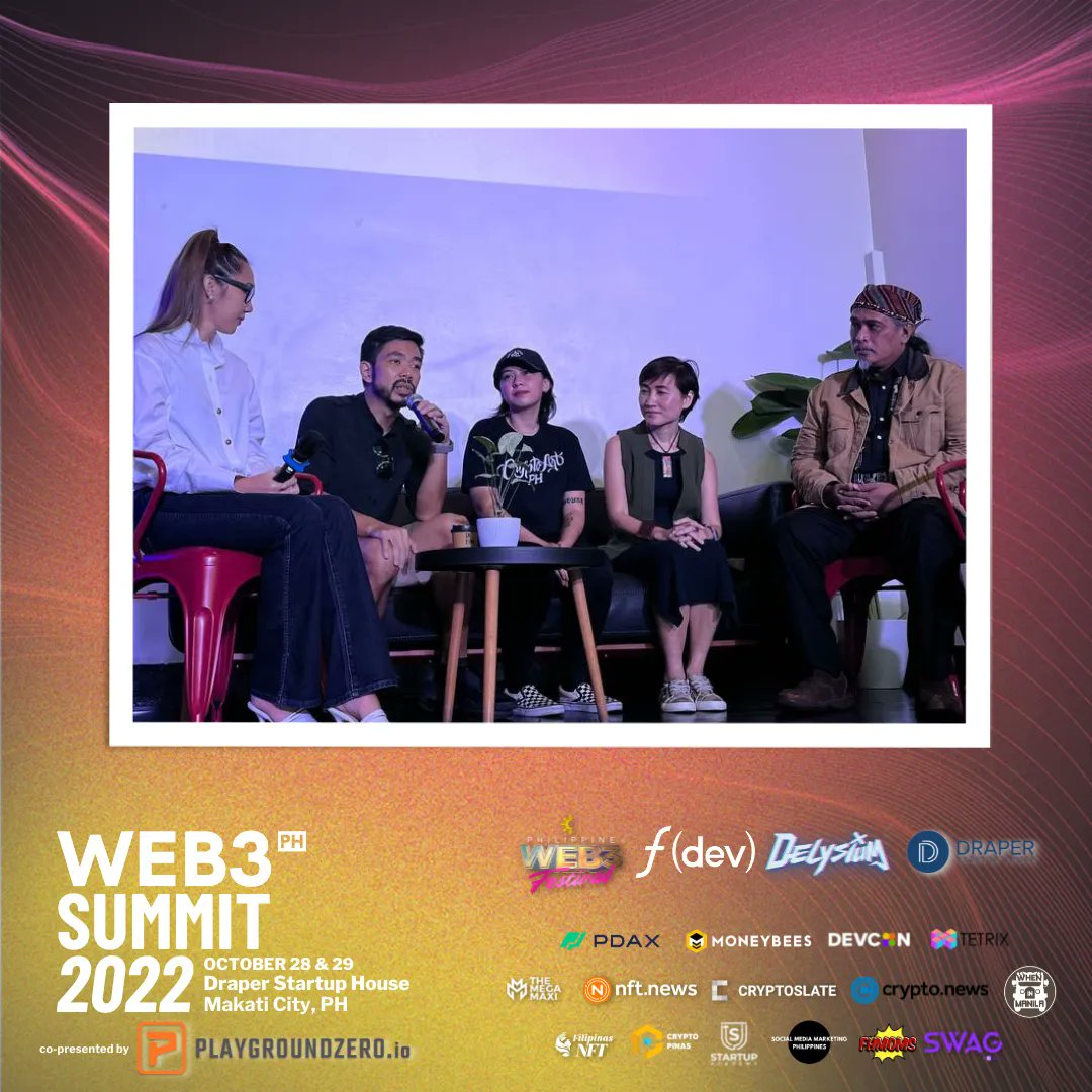 web3phsummit's tweet photo. HAPPENING NOW❗
Learn “PAINTING THE FUTURE: How to Invest in Filipino Art?” with some of our renowned speakers.
Watch the livestream through this link: https://t.co/IxnObMKLG8
#Web3PH
#Web3PHSummit https://t.co/HmeSVhLb7A