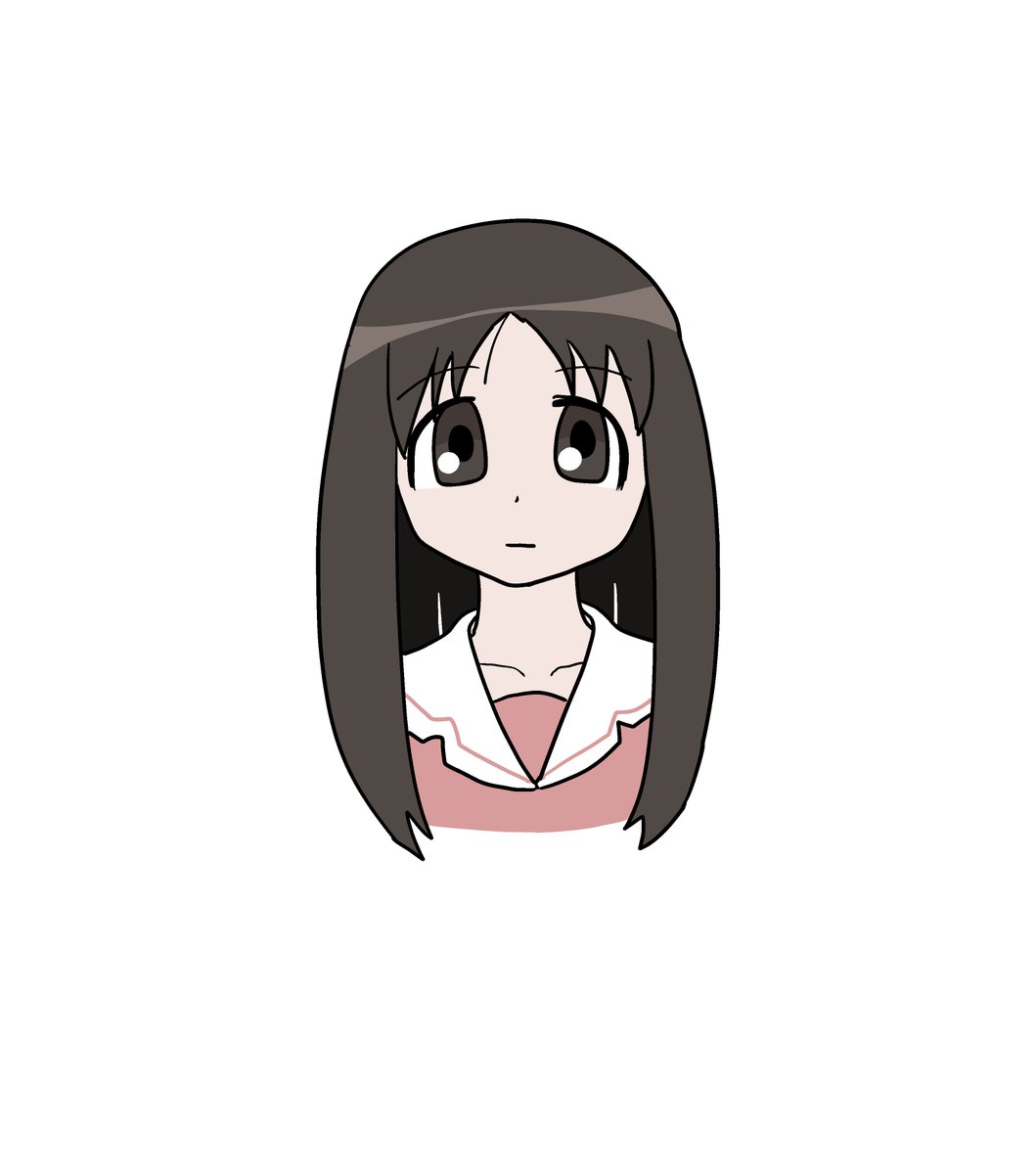 1girl solo long hair school uniform white background simple background looking at viewer  illustration images