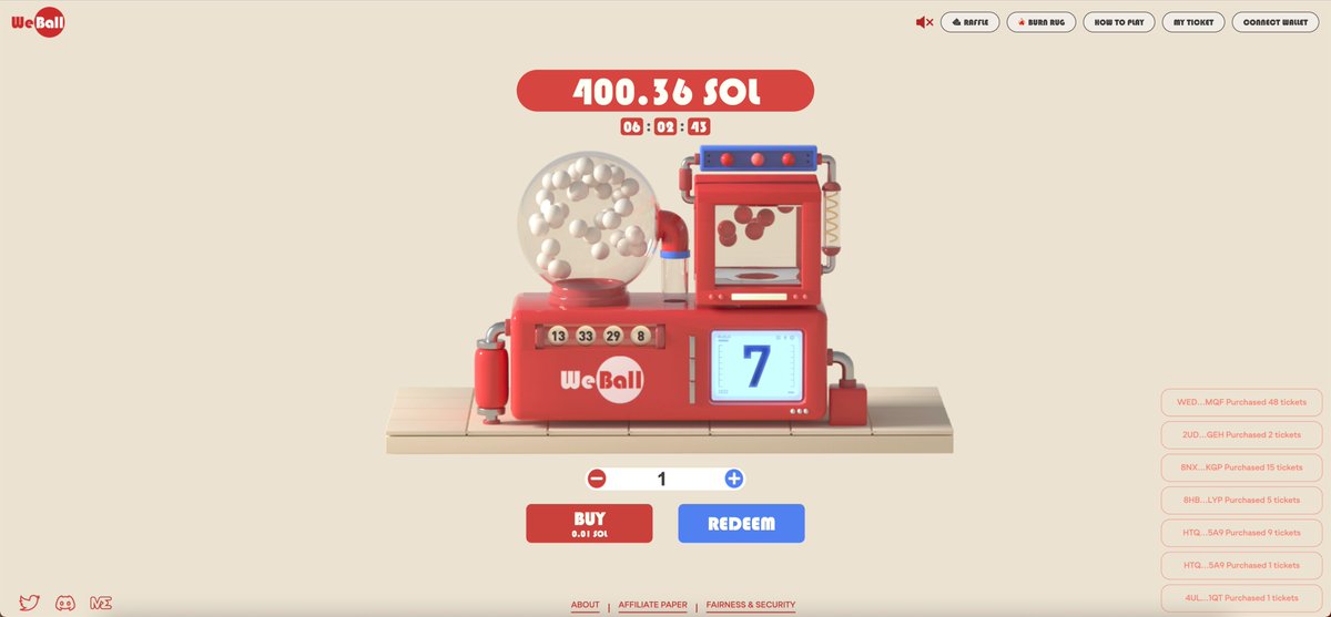 WeBallLottery's tweet photo. ⚪️⚪️⚪️⚪️🔴

📈 $SOL &amp; #SolanaNFTs pumping
📈 The pot is pumping

Get a ticket @ https://t.co/Z4Rue4ZpCo for just 0.01 $SOL and win over 400 $SOL in 6 hours. https://t.co/koU3cZDcKF