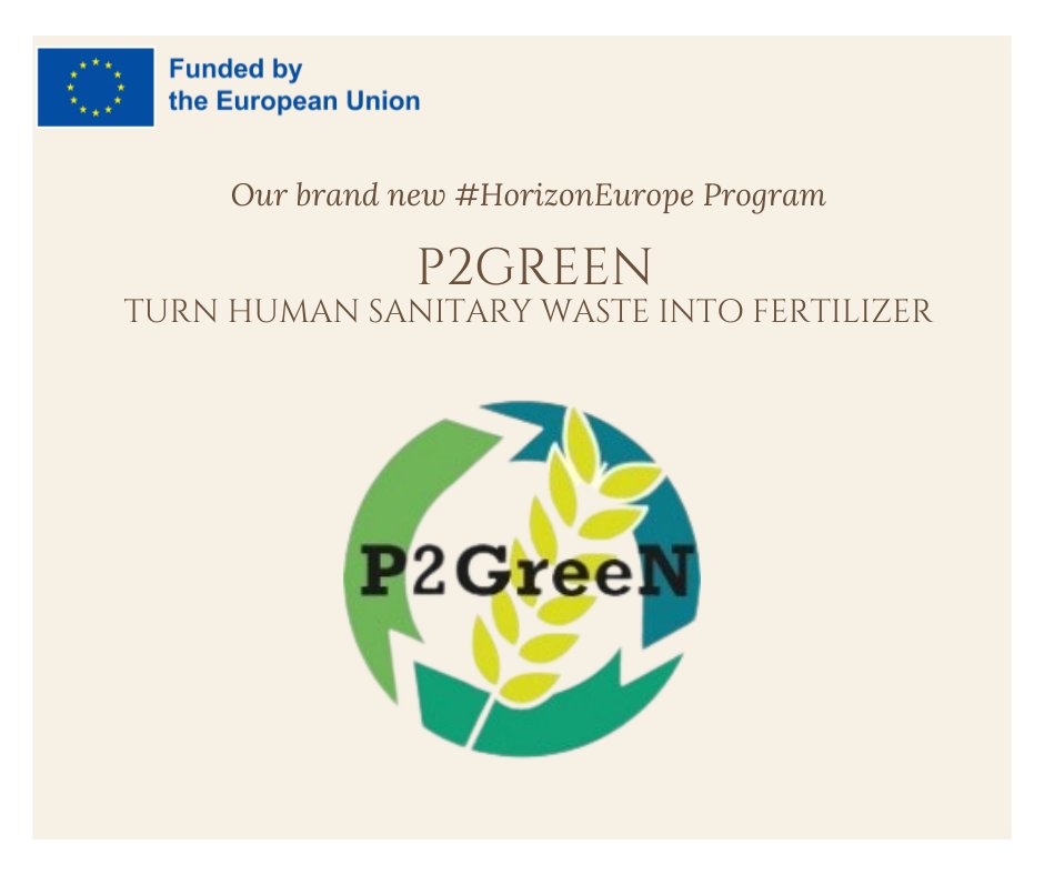 CIP CITIZENS IN POWER (@in_cip) on Twitter photo 📖Just signed the grant agreement of the #HorizonEU project #P2GreeN with the goal of turning human sanitary waste into fertilizer, starting on December 2022. <a href="/EUgreenresearch/">EU green research</a> <a href="/REA_research/">European Research Executive Agency</a> <a href="/HorizonEU/">Horizon Europe 🇪🇺</a> #circularEconomy #recycling
<a href="/agrathaer/">agrathaer GmbH</a> 📖Just signed the grant agreement of the #HorizonEU project #P2GreeN with the goal of turning human sanitary waste into fertilizer, starting on December 2022. <a href="/EUgreenresearch/">EU green research</a> <a href="/REA_research/">European Research Executive Agency</a> <a href="/HorizonEU/">Horizon Europe 🇪🇺</a> #circularEconomy #recycling
<a href="/agrathaer/">agrathaer GmbH</a>