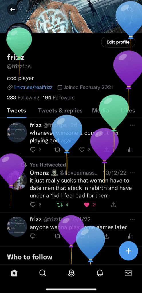 ramiballin's tweet photo. why is there balloons on my profile https://t.co/S9IGFfp6Nf