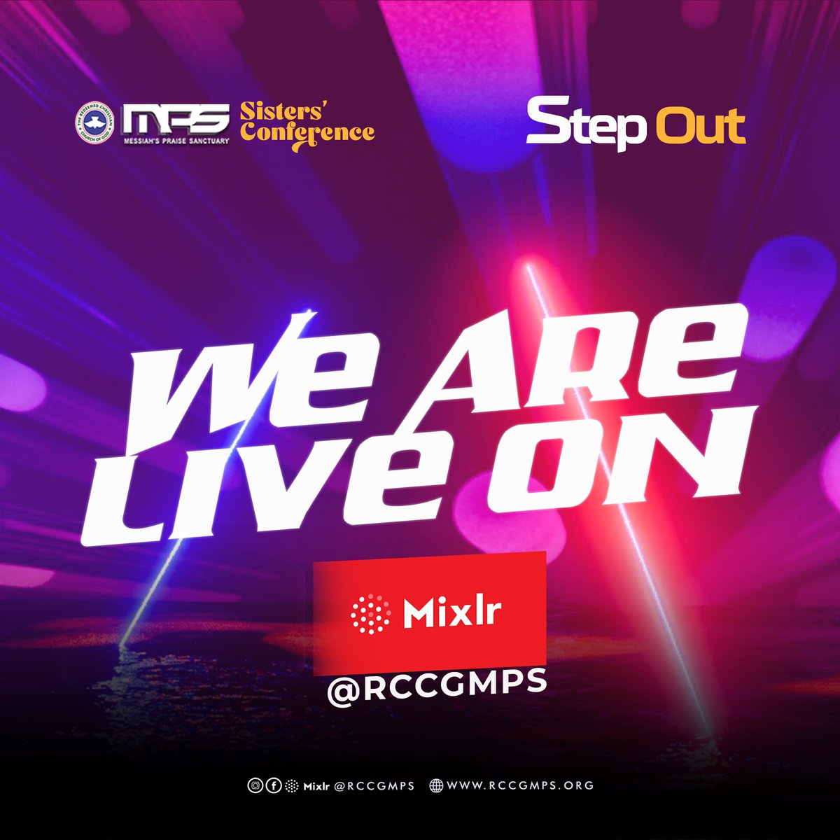 rccgmps's tweet photo. Catch us on Mixlr at Rccg Mps 

#sistersconference
#stepout2022
#rccgmps https://t.co/EtScIGmhMt