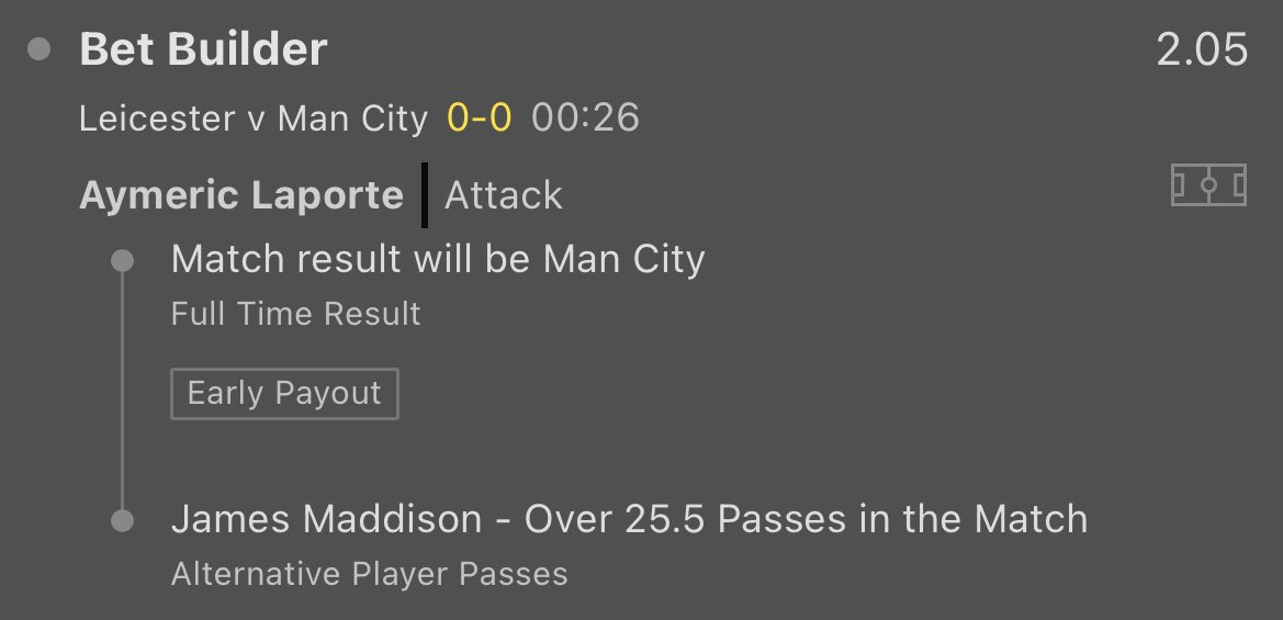 Box2BoxTips's tweet image. LEICESTER V CITY DOUBLE @ 2.05

Maddison only hasn’t hit over 25 once this season and his hit over 27 against the likes of Arsenal, Utd &amp;amp; Tottenham.

2u returns 2.1u profit👌