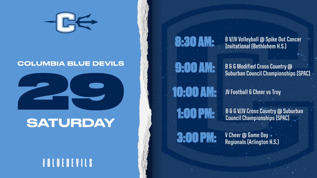 Columbia Blue Devils Athletic Schedule: