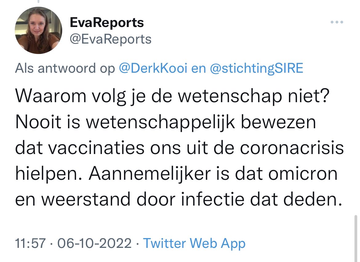 Voor iemand die nooit iets tweet over de wetenschap en geen wetenschapper is, staat haar tijdlijn er wel vol mee…..