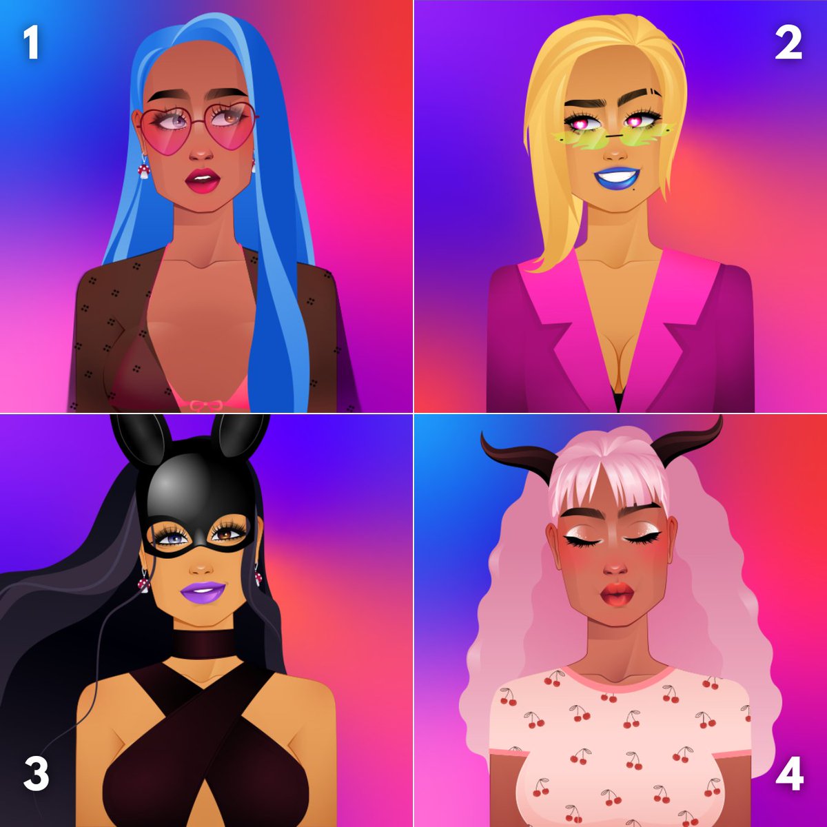 Choose your Sunday #NFT queen! 👑

Write the number in the comments! 👇
Pretty tough choice, isn't it? 👀

#BongaNFT #NFTcommunity #NFTGiveaway #NFTcollection