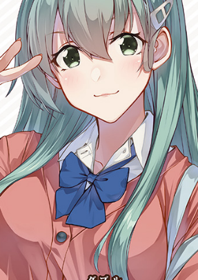熊野(艦隊これくしょん) 「ネクタイリボンとかは一緒ね 」|MONTE@大湊のイラスト