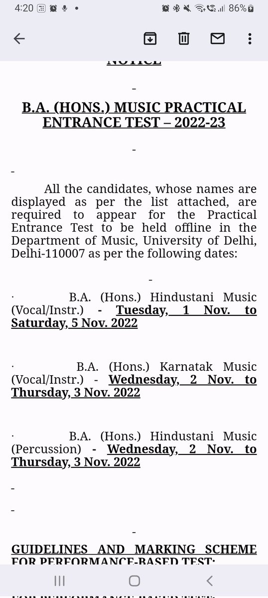 Rice_Cooker101's tweet photo. @UnivofDelhi #delhiuniversity #du 

Why have i received a notice to attend music practicals when i didn't even apply or had music in 12th? I had fine arts and haven't even applied for that...so confused rn. It says I'm shortlisted along with quite a lit of students.. https://t.co/bNPReTJpXX