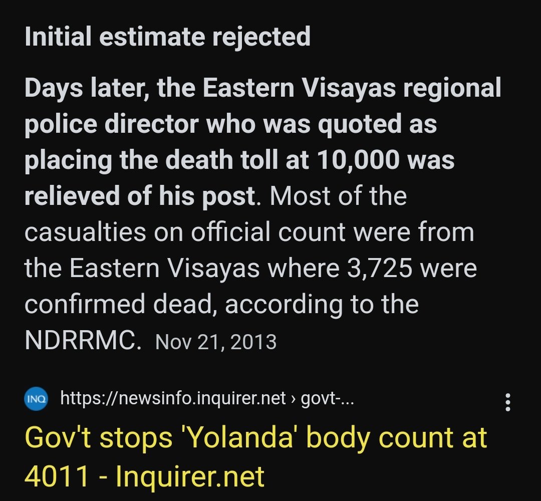 PBBM: "It will be important for us to look back kung bakit hindi natin naagapan ito. Bakit napakataas ng (40+) casualties?" 

Noy: "4,000? Stop counting."