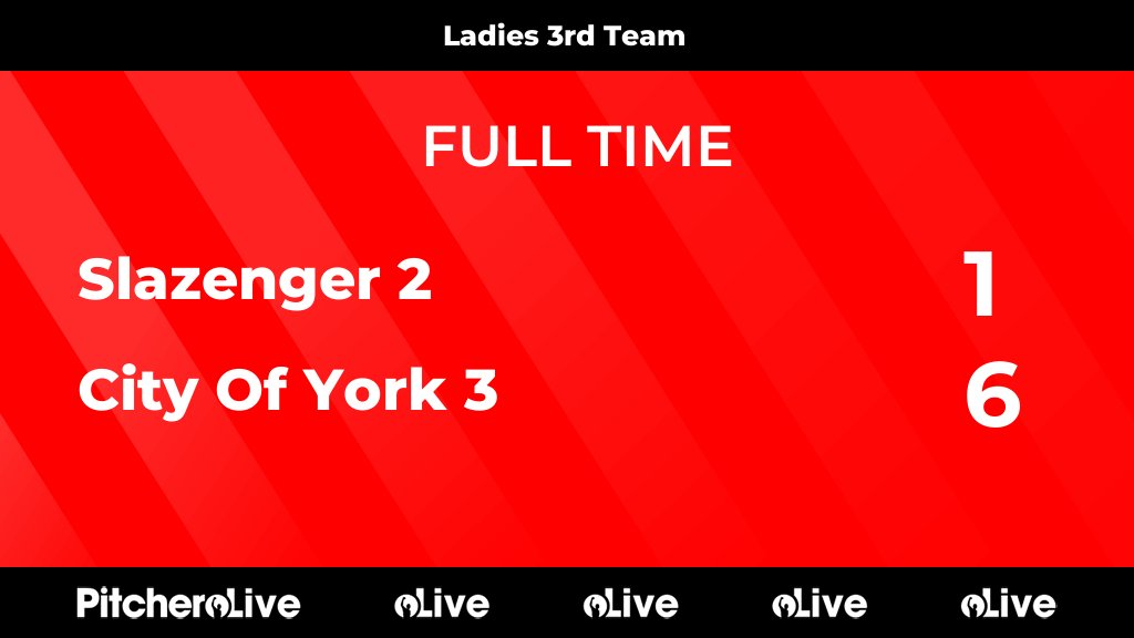 CityofYorkHC's tweet photo. FULL TIME: Slazenger 2 1 - 6 City Of York 3
#SLACIT #Pitchero
https://t.co/2NGxulxNqt https://t.co/ocfvVlWtTL