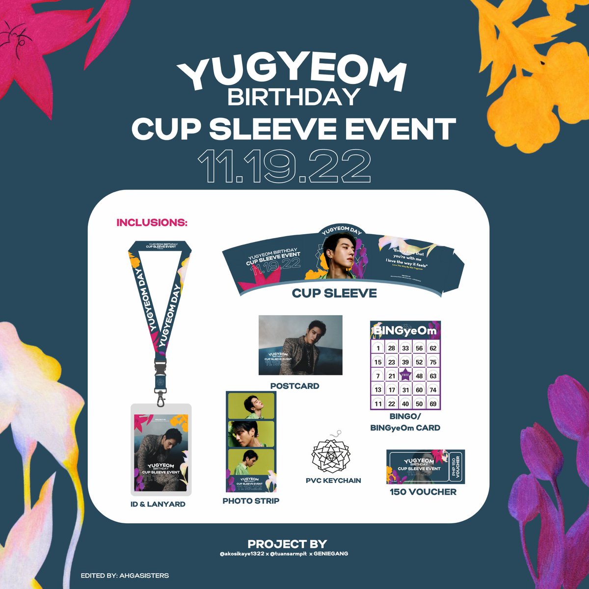 AHGASISters_'s tweet photo. [YUGYEOM BIRTHDAY CUP SLEEVE EVENT - THREAD]

Yugyeom Wants U Around! 
Come and join us as we celebrate our sweetest maknae’s birthday🎉🎂

📍We Knead 
🗓️ 11.19.22
⏰ 1 PM - 5 PM 

🔗 https://t.co/od0doZSKp3

You just need to buy a drink and a pastry 🥐🧋

#YugyeomBirthday_CSE https://t.co/i4UFjK0A3s