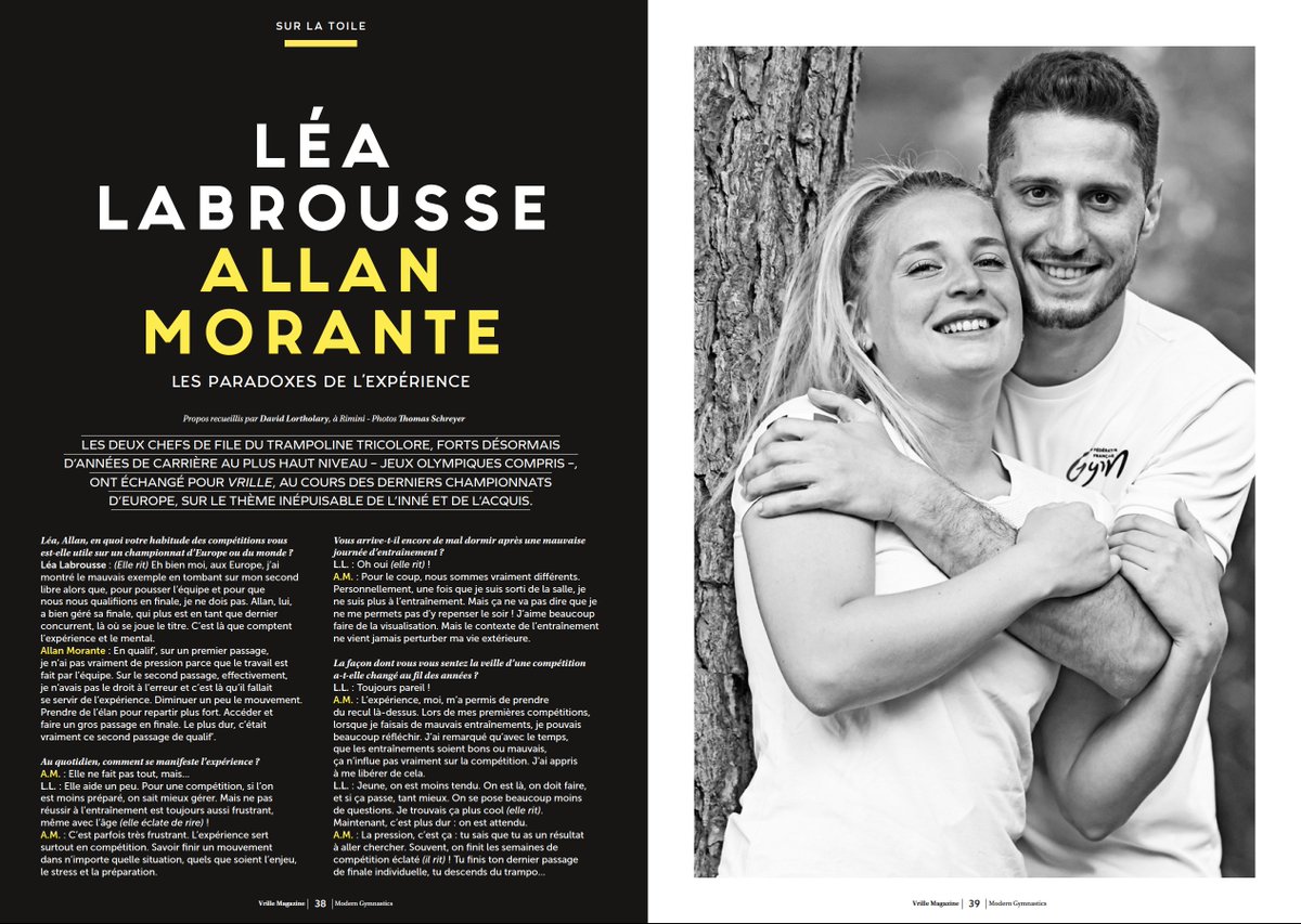 vrille_magazine's tweet photo. Les Mondiaux de #trampo approchent, alors Léa #Labrousse et Allan #Morante nous ont causé de leur riche parcours. Une interview à ne pas manquer !
Pour s'abonner : https://t.co/ZL63dSAhN2
#ModernGymnastics https://t.co/khjQZNLhlV