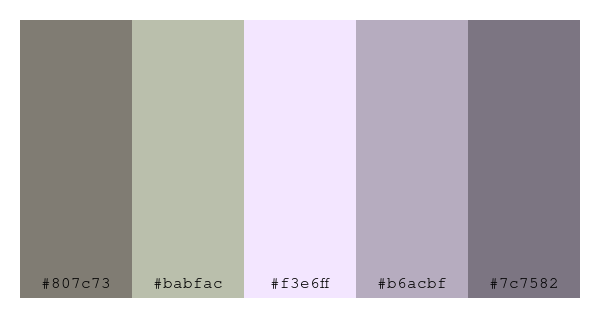 ColPaletteBot's tweet photo. Beep beep, here's a pretty color palette for you!
color-scheme.js parameters used:
- hue: 291
- variation: pale
- colors: #807c73, #babfac, #f3e6ff, #b6acbf, #7c7582
Have a lovely day!
#twitterbot #colorpalette #colors #palette #prettycolors https://t.co/yB9vCV8HSV