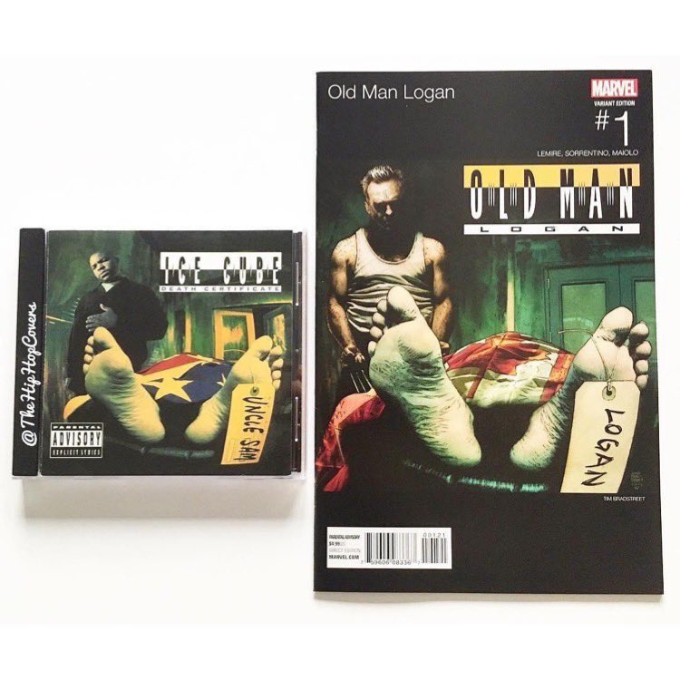 TheHipHopCovers's tweet photo. Music Artist: #IceCube Album: #DeathCertificate
#Marvel comic book: #OldManLogan Issue # 1 Variant cover art by: #TimBradstreet #HipHopCovers #HipHopVariants https://t.co/cWqAkIx5mJ