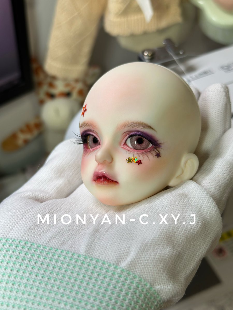 mionyanyanyan's tweet photo. 完成(*☻-☻*)
#メイクオーダー #オーダーメイク #bjd #gemdoll #キャスタードール #SDM https://t.co/PJvXkVoIS2