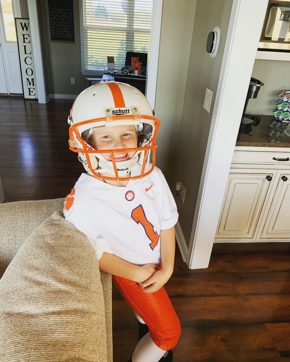 thepegelows's tweet photo. @willshipley2021 Someone wanted to be you for Halloween. I hope we did the costume justice. Keep shining, Will. Little hearts are watching you. @ClemsonFB https://t.co/d2KmFufHP7