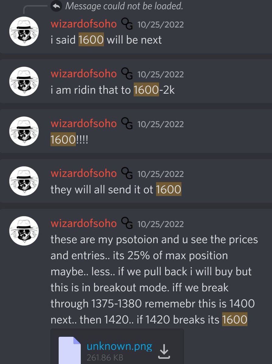 wizardofsoho's tweet photo. A week ago I put a giga long at 1261.. I called it in my discord.. and on my twitter (was free alpha for all). One of my top 5 highest conviction plays of the year.. Taken ALL profits now. No levered long positions left (spot only) from this trade. Cheers. On to the next trade :) https://t.co/Qwd5jyqaXv