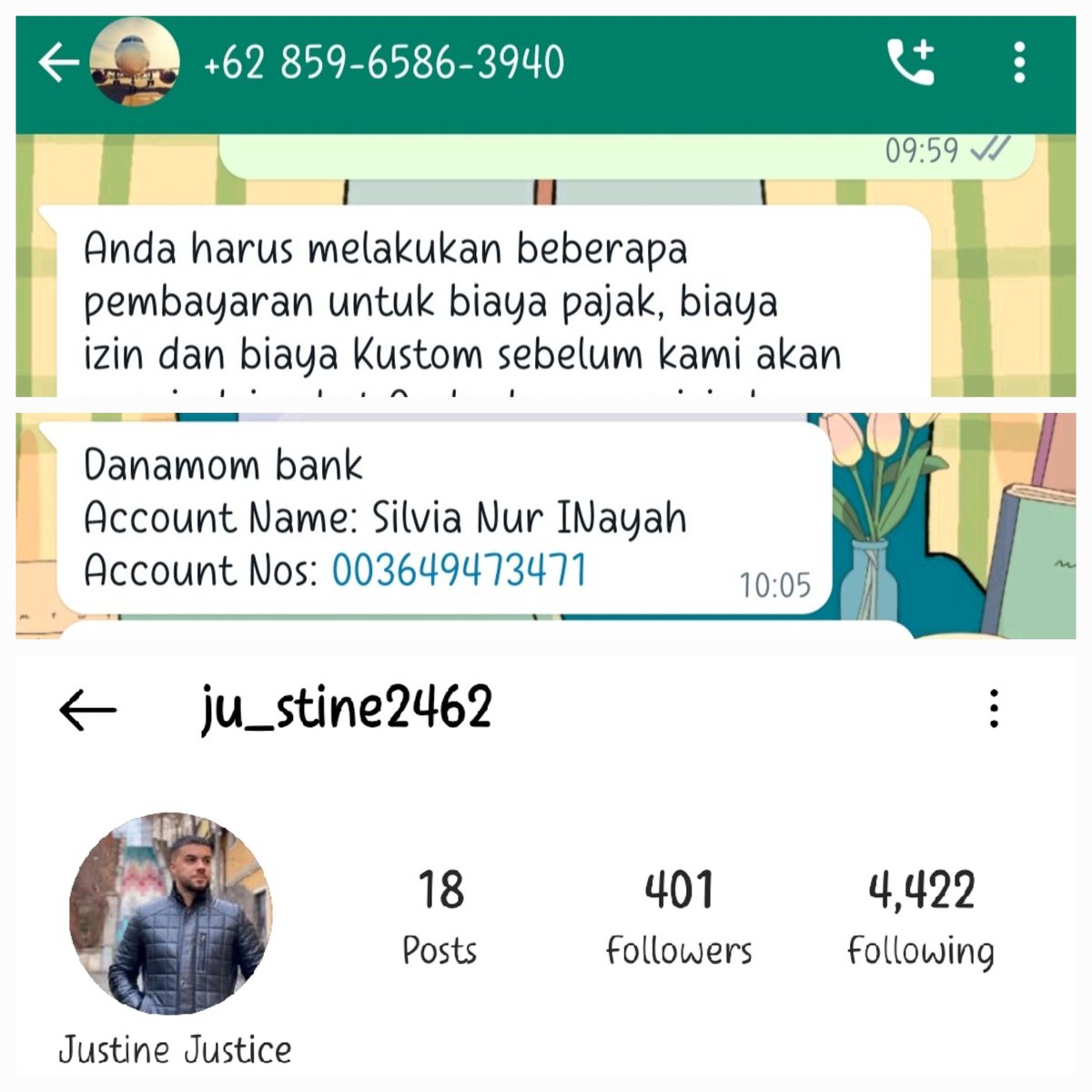ga_trie's tweet photo. Minta bantuan teman² utk report akun IG di bawah ini.. he's a scammer / fraud. Terima kasih 🙏🏻 #scammer #penipuan #fraud https://t.co/faNT10OwxP