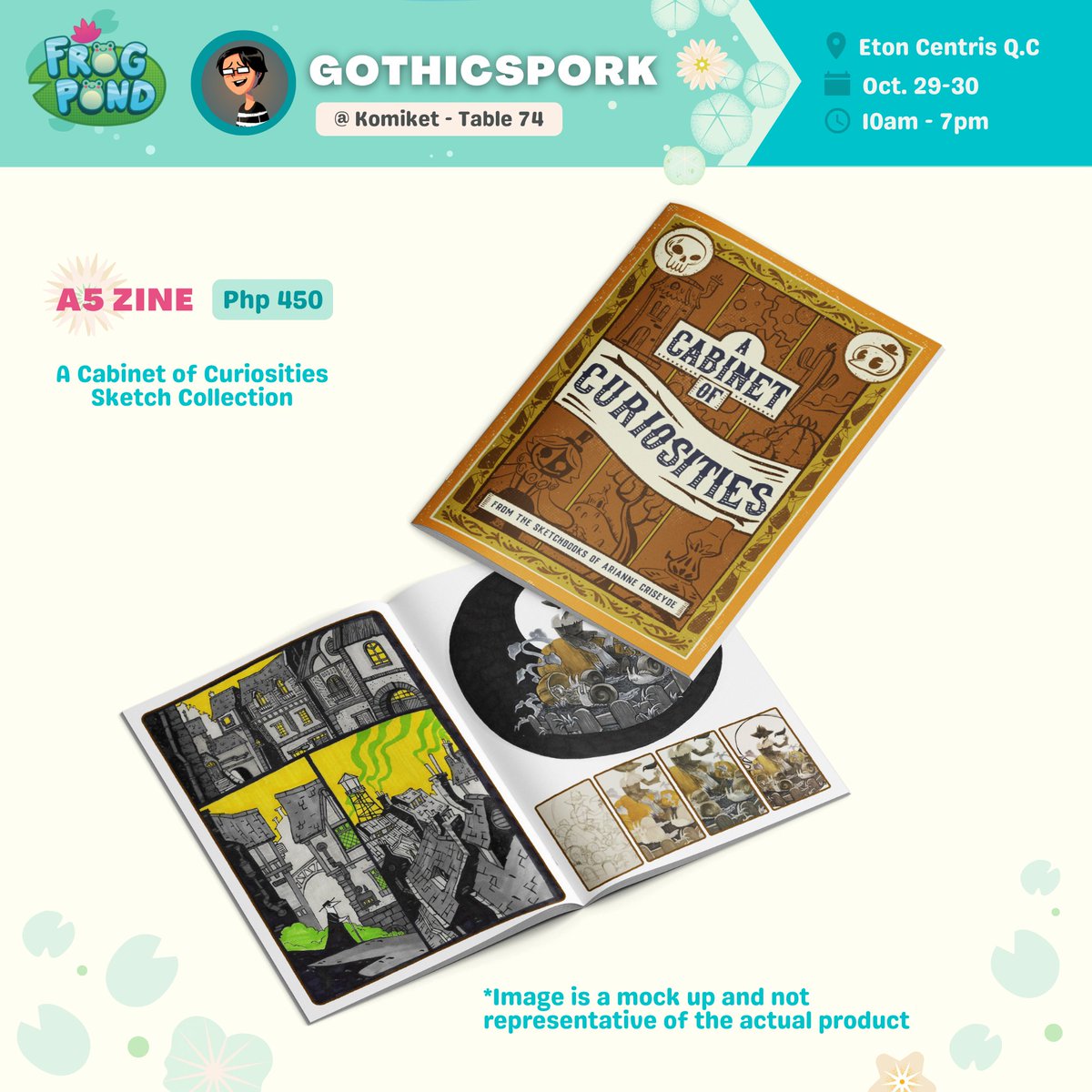 gothicspork's tweet photo. Does anyone have room in their budget after @komiketPH day 1? Consider my merch for your haul! It's over at Table 74 - the Frog Pond table. Become my little frogchamp with my frogchamp charm.

#Komiket2022 #komiket #Komiketph https://t.co/Ce4WHJ1u66