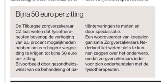 Louisschat's tweet photo. Pr afdeling van @cz_nl, mogen jullie liegen van je moeder? 
Vertel de waarheid en zeg dat dit slechts mogelijk is voor een heel heel heel klein deel van de behandelingen en dat de beeldvorming dat fysiotherapeuten 50 euro per zitting krijgen pertinent onwaar is. https://t.co/4Gx5AZKQD6