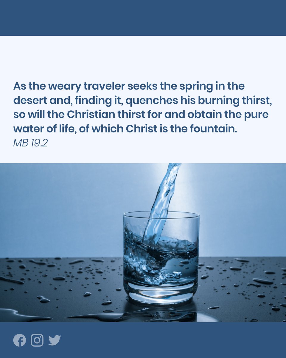 pastortedwilson's tweet photo. We ask that our spiritual thirst be quenched from the pure water of life of which Christ is the fountain. https://t.co/BVvB14Z0Jx