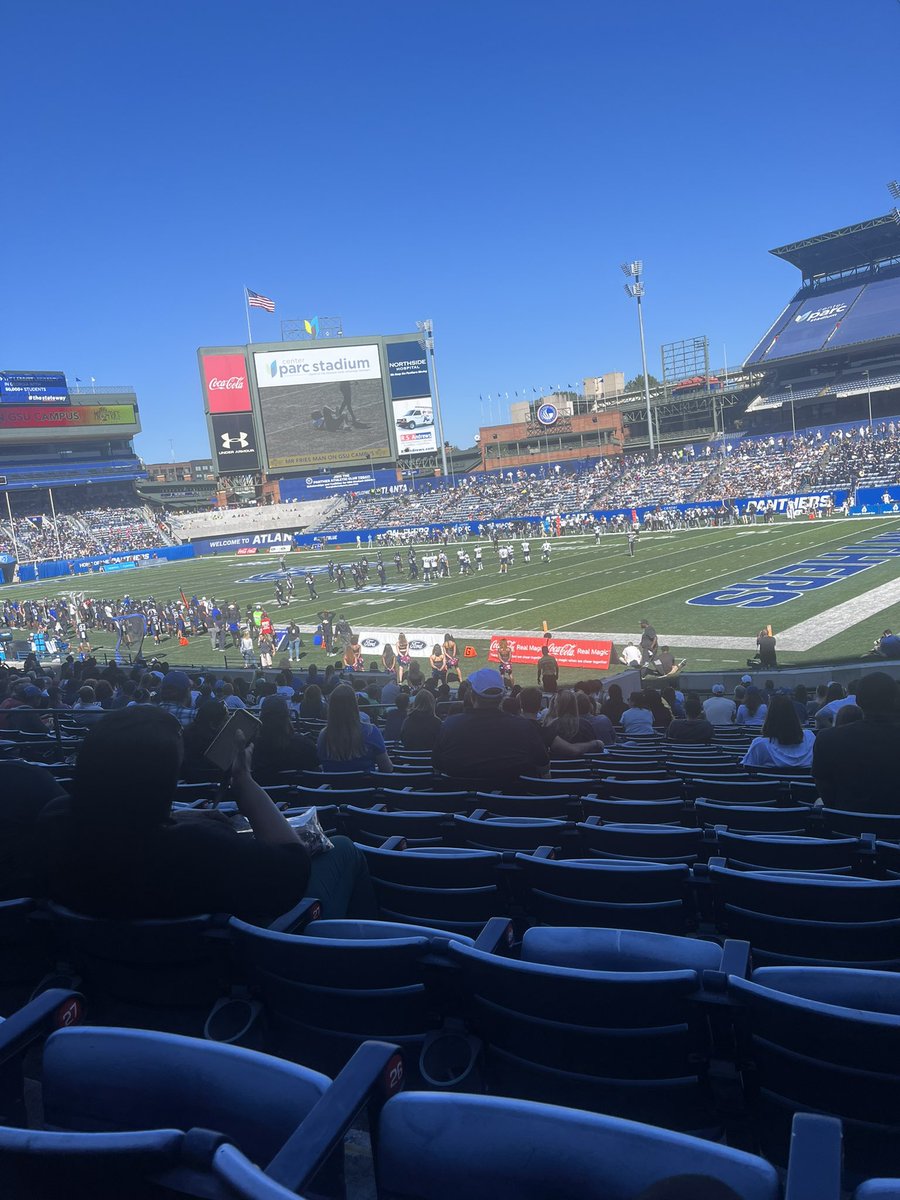 benmoore247's tweet photo. Georgia State Football: Panthers Host Old Dominion at @CenterParcATL at 3pm ET.

Our Game Thread is open - Come join the conversation...

#GSUFootball #PantherFamily
#SoundTheHorn #OurCity
#GeorgiaStateHC22 

https://t.co/mFQmtzQui0 https://t.co/lQx09CG3sz