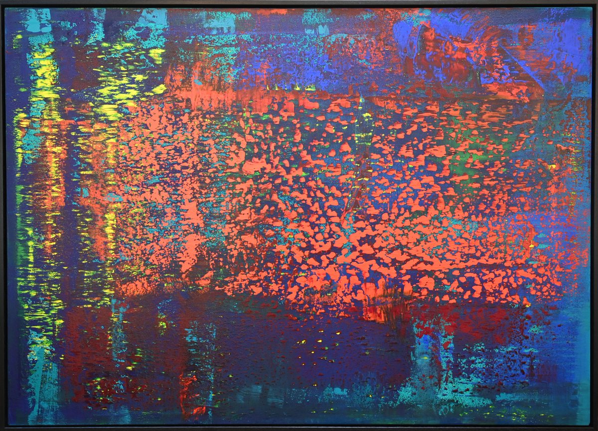 Richardianheys's tweet photo. This piece, Stolen Time 141 (100x140cm) is on show at @FineArtClifton in Perry Road, #BRISTOL . If you're in the vicinity of the Christmas steps why not pop in &amp; have a browse? A huge variety of artwork on show #artforinteriors #lovecolour #loveabstract #richardheys #Saturday https://t.co/tIOUOywmYa