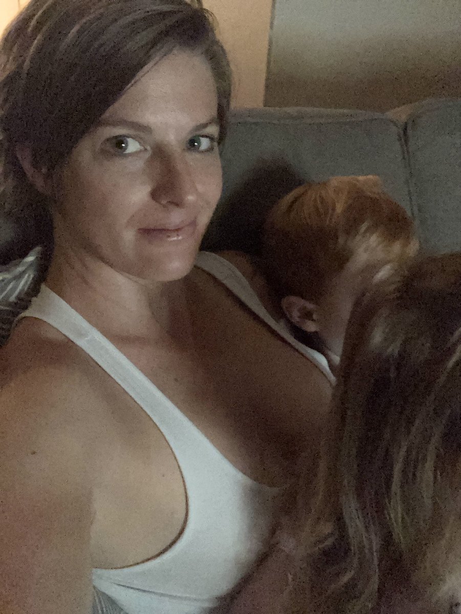 AshleyLMcCully's tweet photo. One more week when they are still small enough for mama snuggles. I know the Saturday morning is coming when they won’t crave this time with me but I will with them. #momlife #longdays #shortyears https://t.co/ZnDrqnnFJf