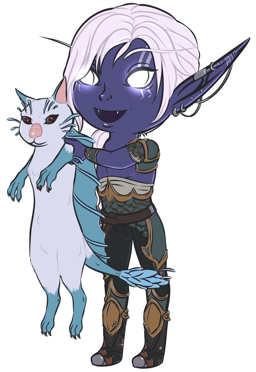 CrimsonRoseDom's tweet photo. I too have lots of elf babies! These are my WoW ones specifically; Cedric (mine) and Godric (@VairiisArt) Twin Nightborne brothers with a... close bond. https://t.co/8Z4ZkIy991
