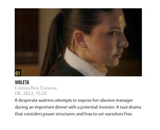 crisriosc's tweet photo. Really excited to go back to @ASFFest next week to see all the amazing films and to share my short film VIOLETA ! 🤍 https://t.co/raYmzf3iMX