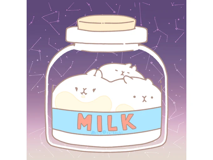 もちもちみるくうさぎのアクリルキーホルダーを作りました!デザフェスで販売します! #もちもちみるくうさぎ 