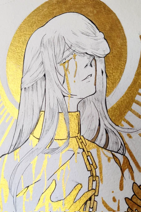 Volotober day 29: gold( This night i post in scan version)#volotober #volotober2022 #ウォロ月  #volo #PokemonLegendsArceus #ウォロ #pkmn #アルセウス #pokemon 