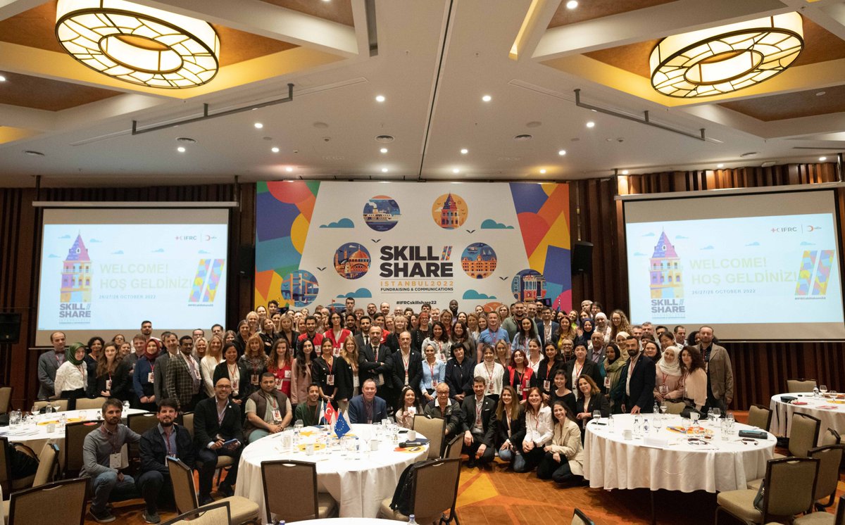 AzRedCrescent's tweet photo. 160 people from 45 countries. #IFRCskillshare22 came to an end yesterday in #Istanbul. It was a great opportunity for all to get more experience, information, opinions, and, of course, to build a strong network. Thanks to those who organised this event and shared ideas! https://t.co/QIe8YICUPP