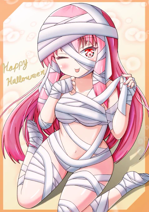 ハロウィンコスプレする茜ちゃんミイラ茜ちゃんです崇めよw#VOICEROID #琴葉茜 