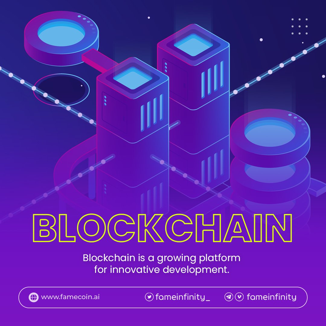 FameInfinity_'s tweet photo. Blockchain is a growing platform for innovative development.

The future of blockchain depends on the business field.  The growth of technology and business perspectives is the future of blockchain. 

Read More : https://t.co/irSoC6tErO https://t.co/NEheLrn2sH