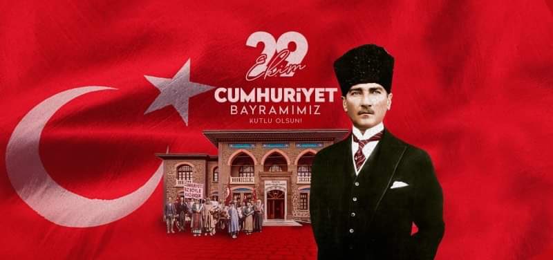 Cumhuriyetimizin kurucusu Gazi Mustafa Kemal Atatürk başta olmak üzere, İstiklal Mücadelemiz’in bütün kahramanlarını ve şühedalarını minnetle, şükranla anıyoruz…
 #29EkimCumhiyetBayramı kutlu olsun.