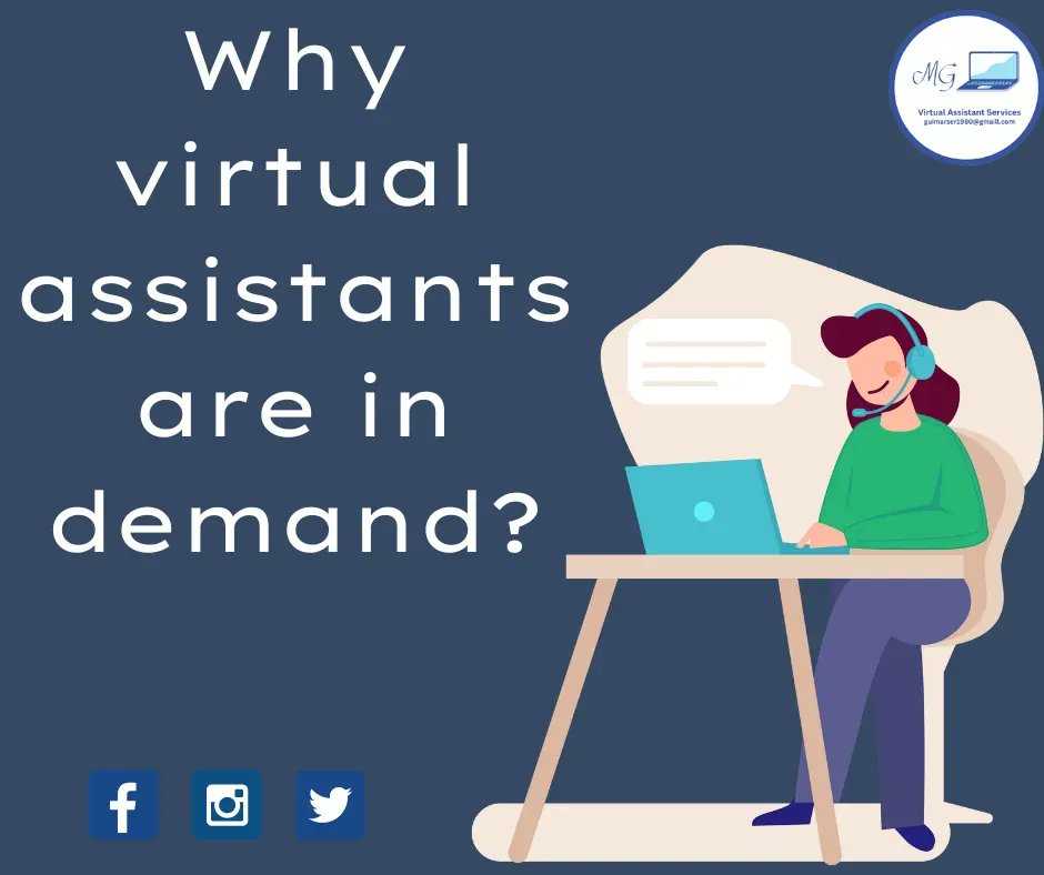 vachuservices's tweet photo. Why virtual assistant is in demand?🤔

To know more about it please click here: https://t.co/wsMH8tlWa5 

#vachuservices #socialmediaservices #emarketingsolution https://t.co/x2XZcydRaE