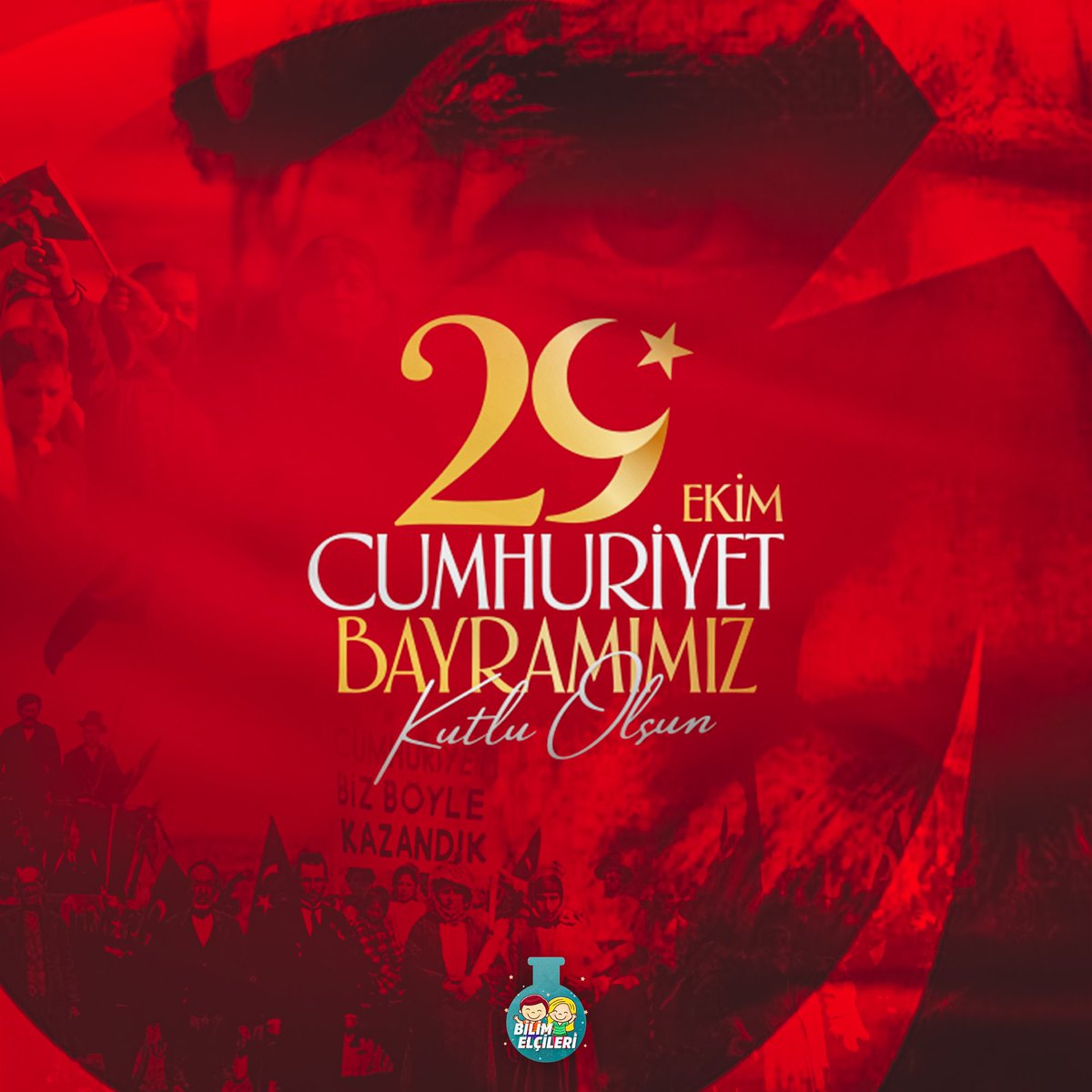 ''Cumhuriyeti biz kurduk, onu yaşatacak ve yükseltecek olan sizlersiniz.!'' 

Mustafa Kemal ATATÜRK

Cumhuriyetimizin 99.yılı kutlu olsun. 🇹🇷