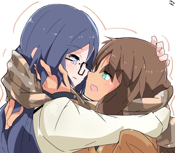 なんか最近寒いんでふみシタにマフラー巻くなどする( 'ω') #アリスギア #アリスギアお絵かき 