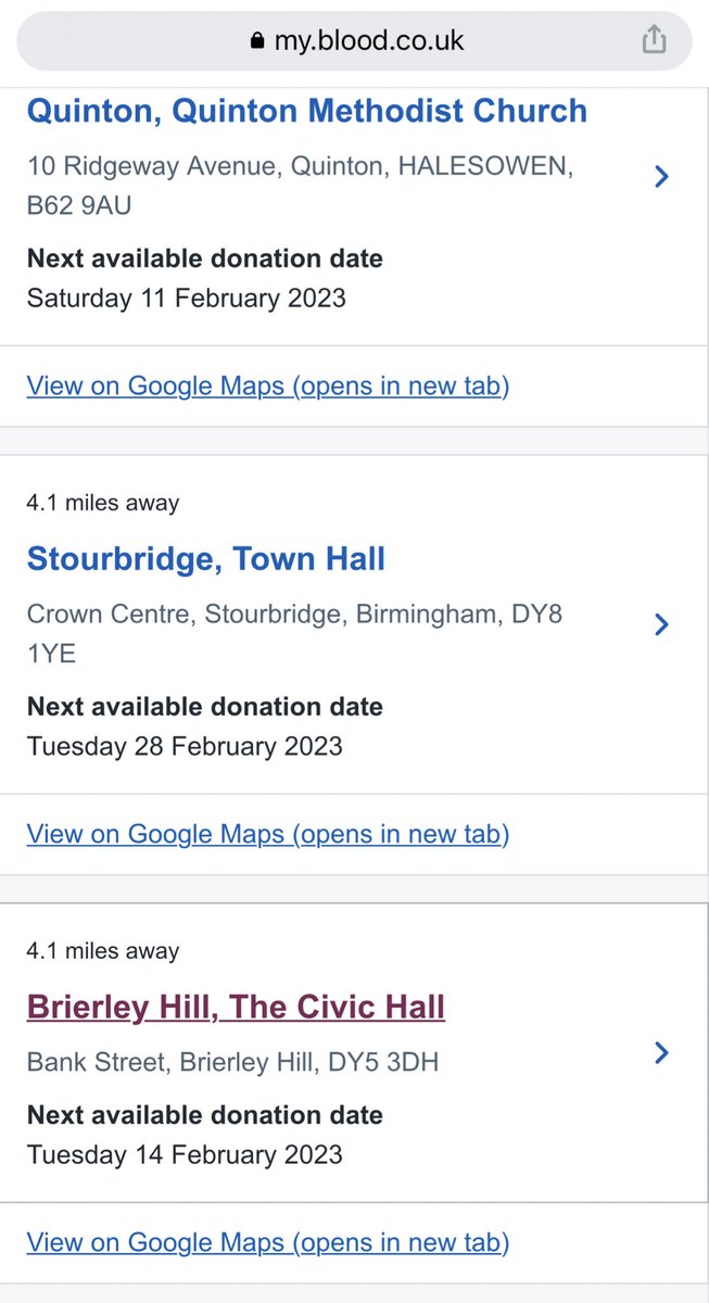 thefield14's tweet photo. Constantly getting emails and messages saying we need your blood urgently from @GiveBloodNHS as stocks are low.. login to do my bit, next appointment in 5 locations is February… how urgent is urgent like? https://t.co/XTPqSmJP1O