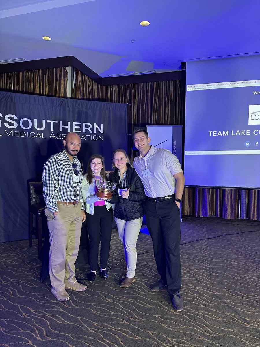 joeweigel's tweet photo. Champions at the Southern Medical Association Academic Bowl last night in Pigeon Forge TN. So proud of these young people, and their coach Dr. Blackburn! #LCRH #IM #MedTwitter https://t.co/o15x8T314q