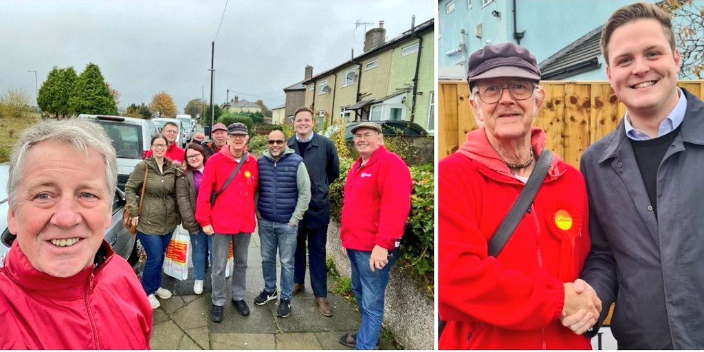 Out this morning braving the rain for our #NationalCampaignDay and our brilliant candidate Bill Horrocks, for the Rosehill and Burnley Wood by-election - November 10th!