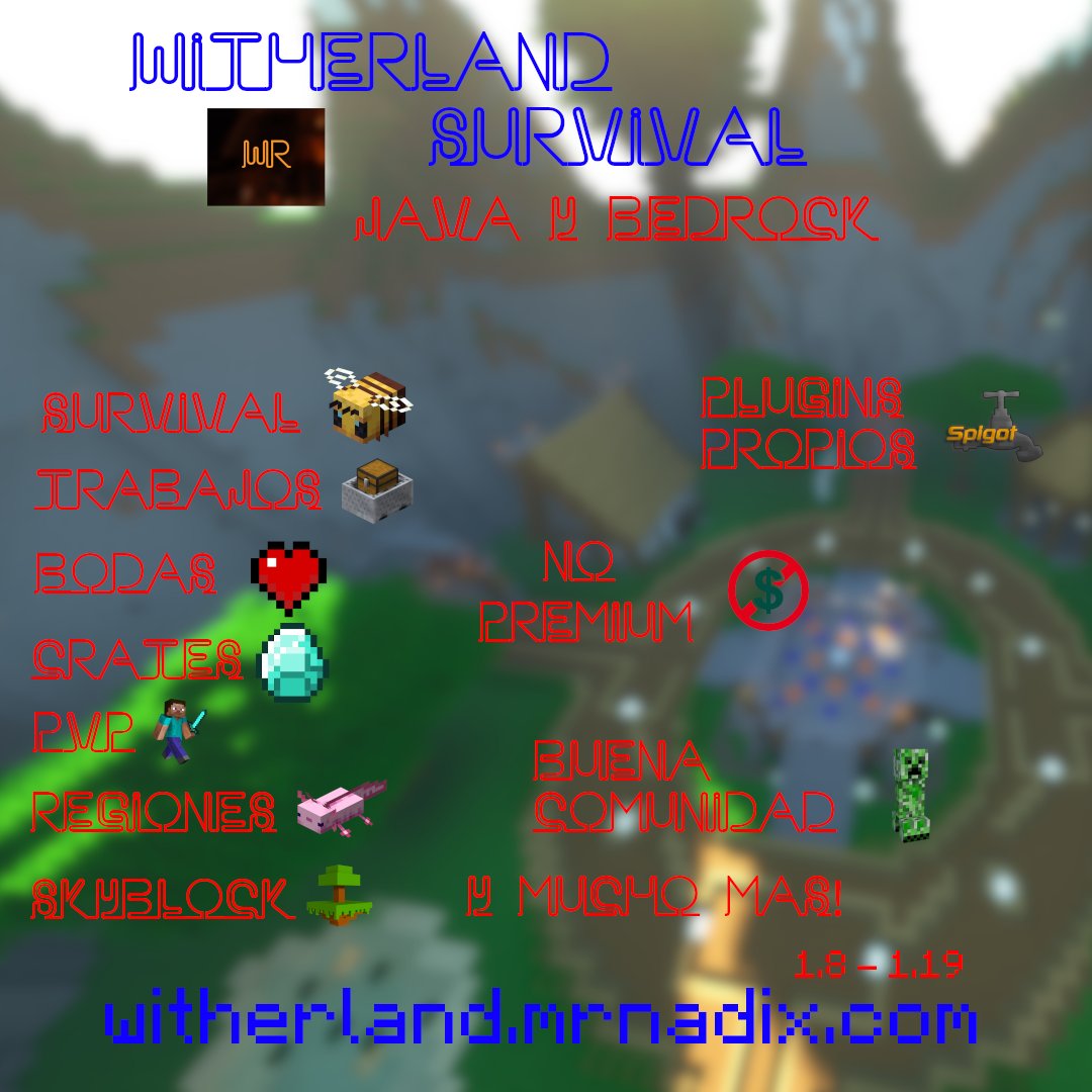 WitherLand_srv's tweet photo. Entra!!
https://t.co/xutbCczeuS
#minecraft #minecraftserver #minecraftjava https://t.co/94xd4veFnp