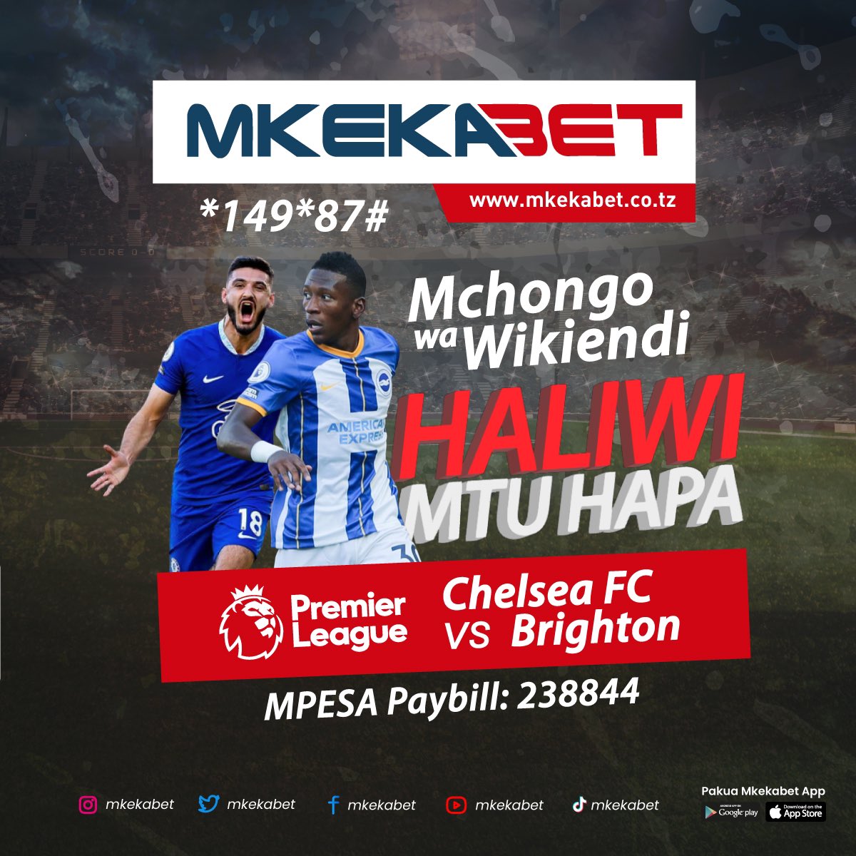 MkekaBet's tweet photo. HALIWI MTU HAPA 

Mechi zoote zipo Mkekani kuangalia mechi na chaguzi mbalimbali JISAJILI na kisha weka mzigo wako @mkekabet 

TUCHANGISHE FASTAAAA 
www.mkeka https://t.co/XKBgrAw4CA 

#mkekabet #washindiwalipo https://t.co/hfePKjjVj2