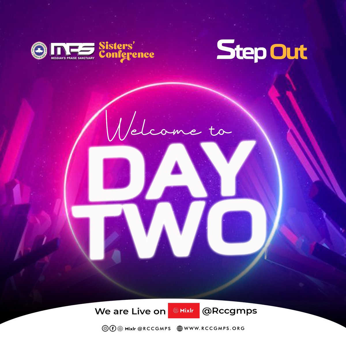 rccgmps's tweet photo. Welcome to Day 2

#sistersconference
#stepout2022
#rccgmps https://t.co/xKdwg6UfGI