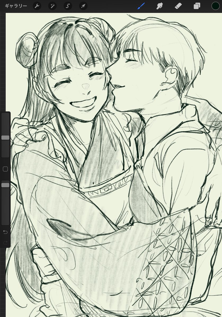 今日は友達と漫研時代にやったように30分お題お絵描き沢山してた。
描いたのは創作っ子達。あと百合ップルしてるよその子。みんなチュキ。 