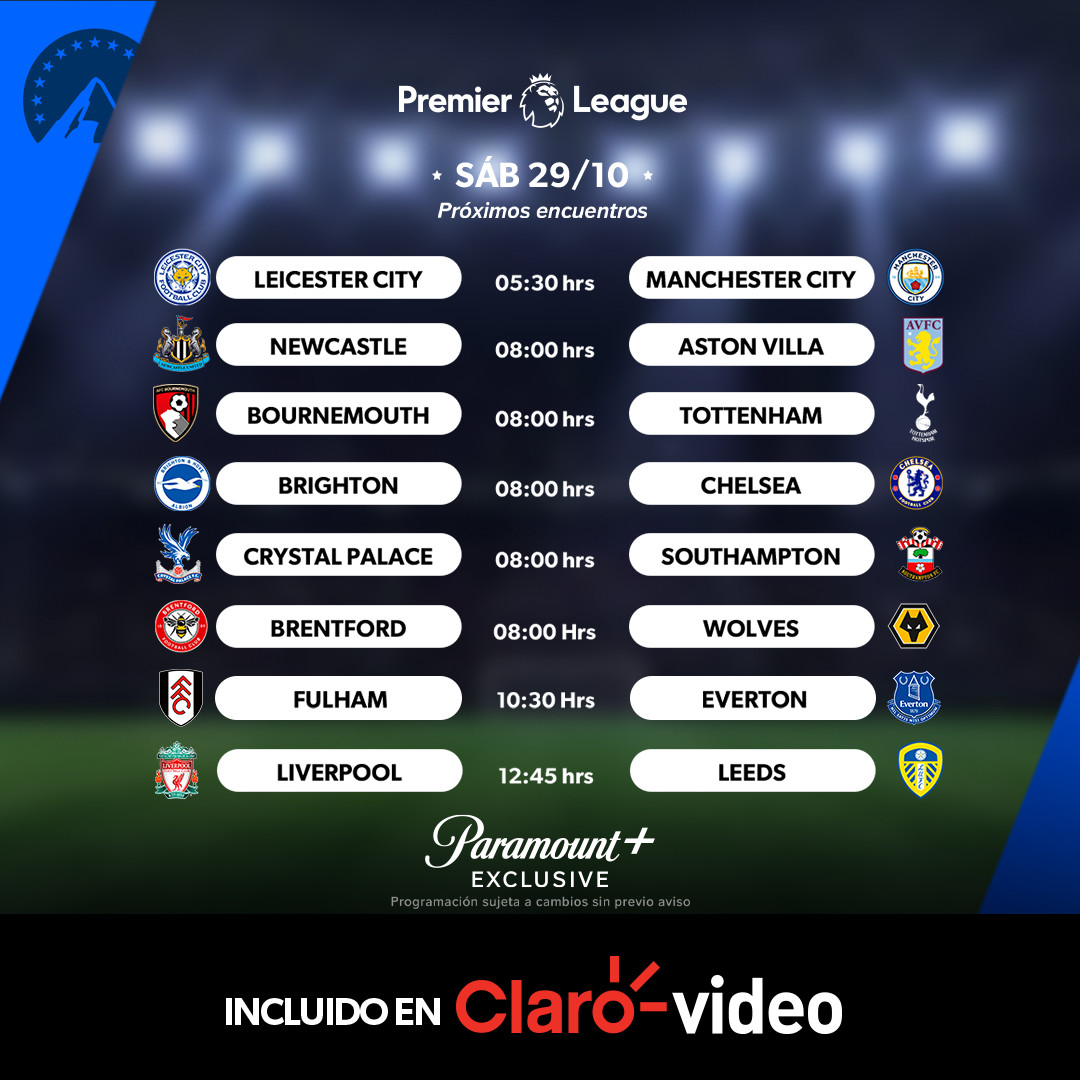 ClaroVideoCENAM's tweet photo. Disfruta los partidos de la Jornada 14 de #LaPremierEnParamount, incluido en #Clarovideo 📺⚽🤩.

Míralos aquí: https://t.co/wT4OnfLiH4 👈🖱 https://t.co/LOs0oDSsfe